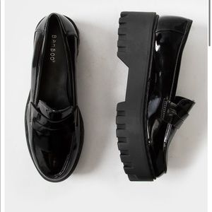 women’s Bamboo crinkle platform loafers shoes